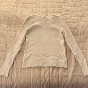Nine West Cream Ribbed Sweater